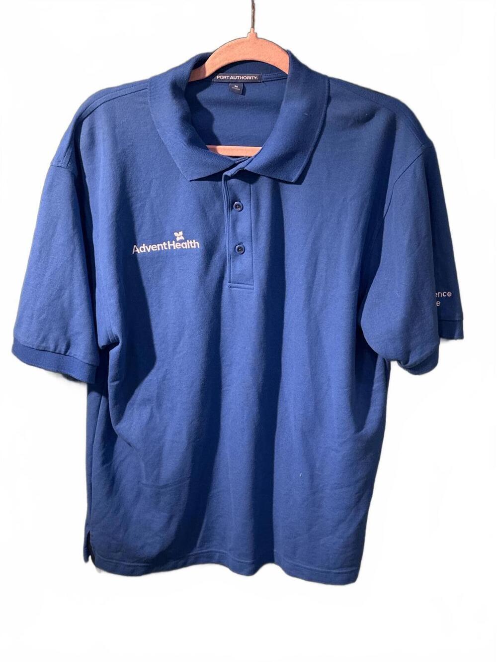 Men's Medium Port Authority X AdventHealth Blue Polo